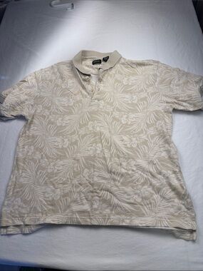 Arrow Beige/creme Short-Sleeve Polo Sz L